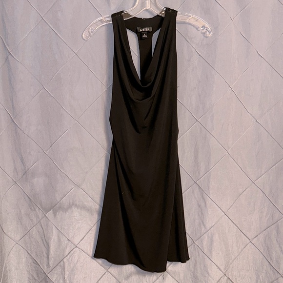A. Byer Dresses & Skirts - A.BYER black decolletage slinky sequin detail sleeveless dress sz small
